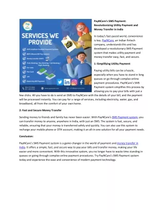 payncare s sms payment revolutionizing utility