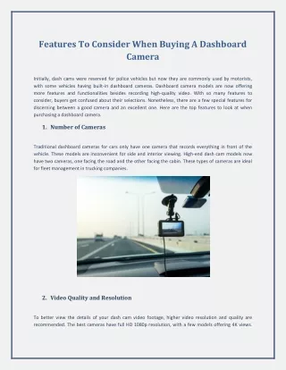 features to consider when buying a dashboard