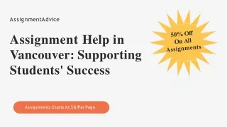 Assignment Help in Vancouver Supporting Students' Success
