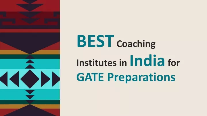 best coaching institutes in india for gate preparations