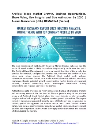 artificial blood market growth business