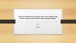 what are the different types of data center racks