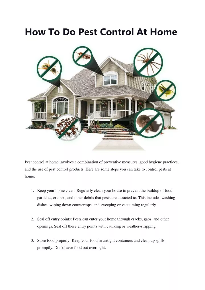 how to do pest control at home