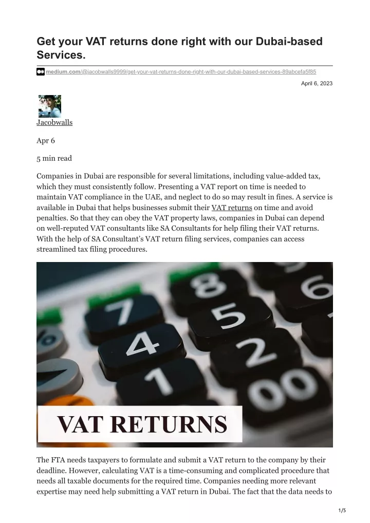 get your vat returns done right with our dubai