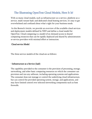 the illustrating opentext cloud the illustrating
