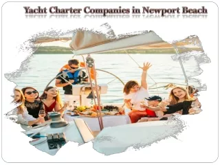 Yacht Charter Companies in Newport Beach