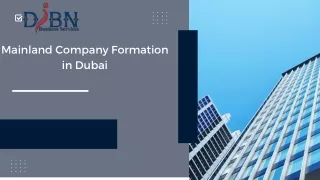 Mainland Company Formation in Dubai