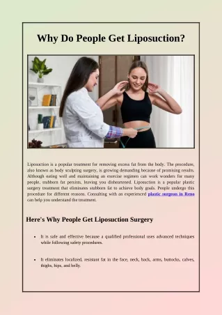 Why Do People Motivate Behind Body Contouring Surgery