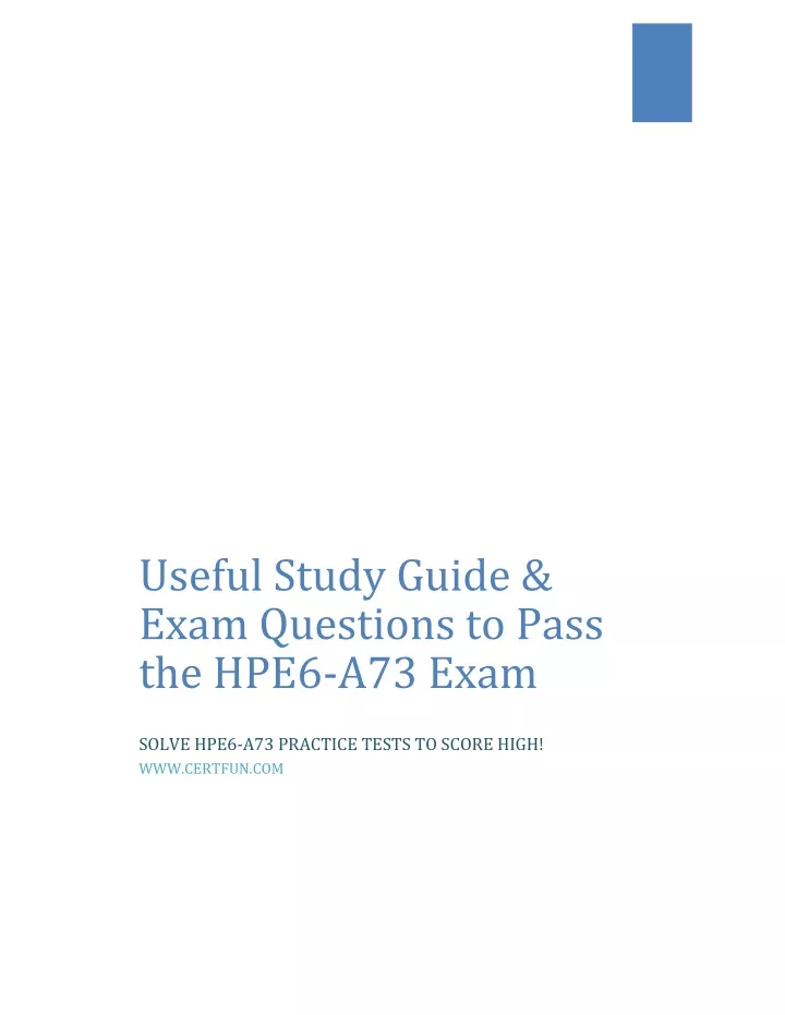 useful study guide exam questions to pass