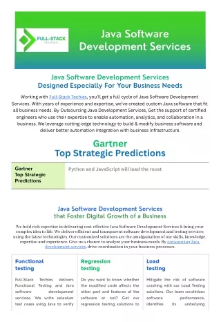 java software development services