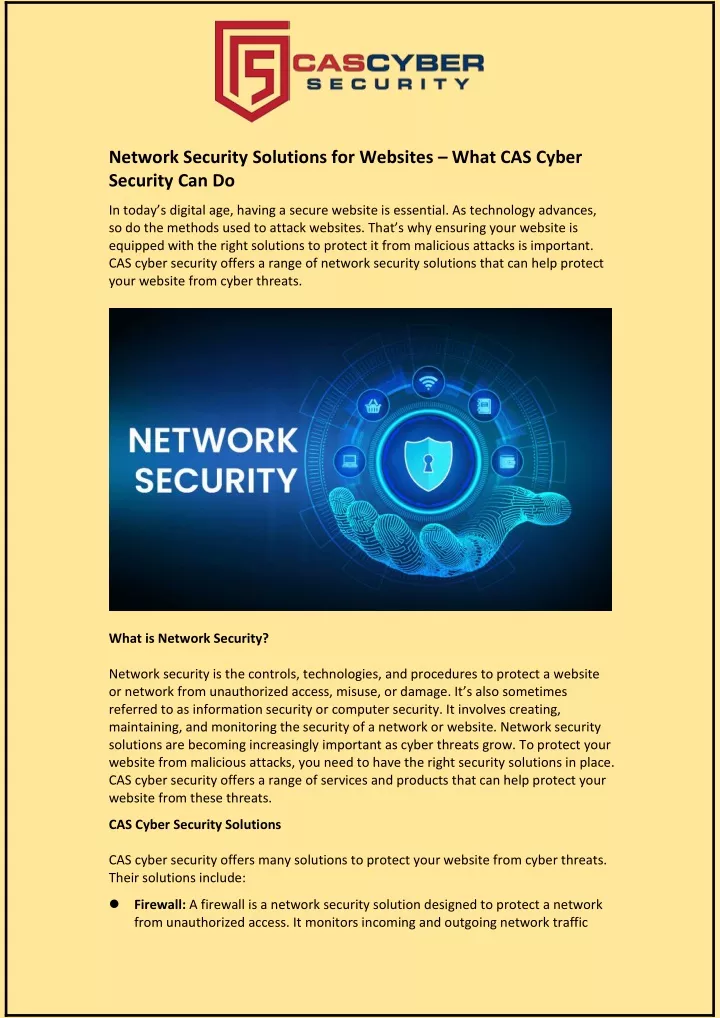 network security solutions for websites what