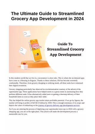The Ultimate Guide to Streamlined Grocery App Development in 2024