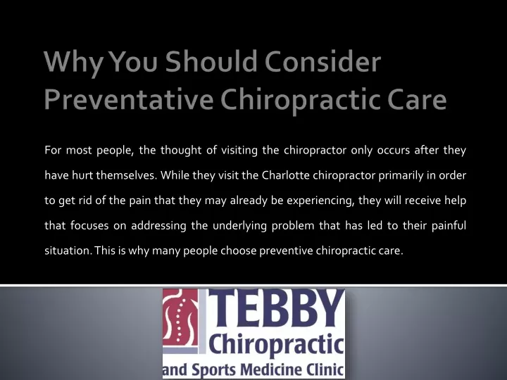 why you should consider preventative chiropractic care
