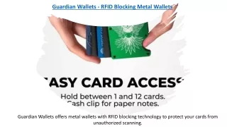 Guardian Wallets - RFID Blocking Metal Wallets