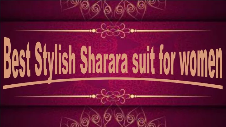 best stylish sharara suit for women