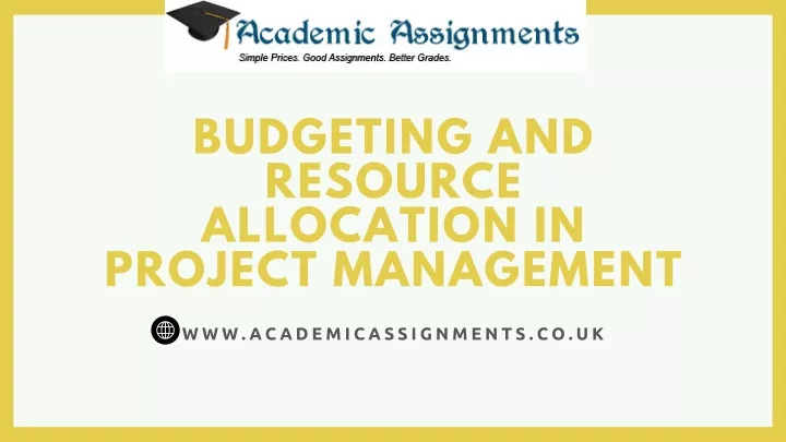 budgeting and resource allocation in project