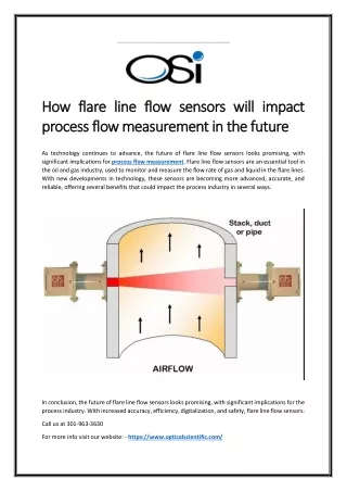How flare line flow sensors will impact process flow measurement in the future