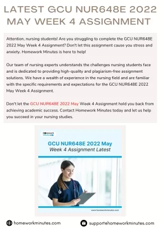 Latest GCU NUR648E 2022 May Week 4 Assignment