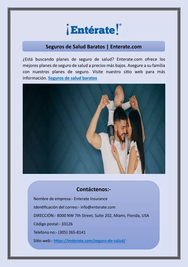 seguros de salud baratos enterate com