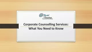 Corporate Counselling Services