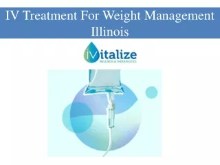 IV Treatment For Weight Management Illinois