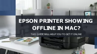 Epson printer showing offline in Mac
