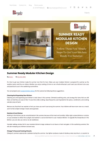 Modular kitchen design | Regalokitchens