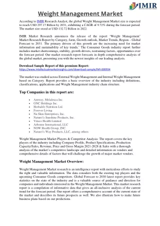 weight management market