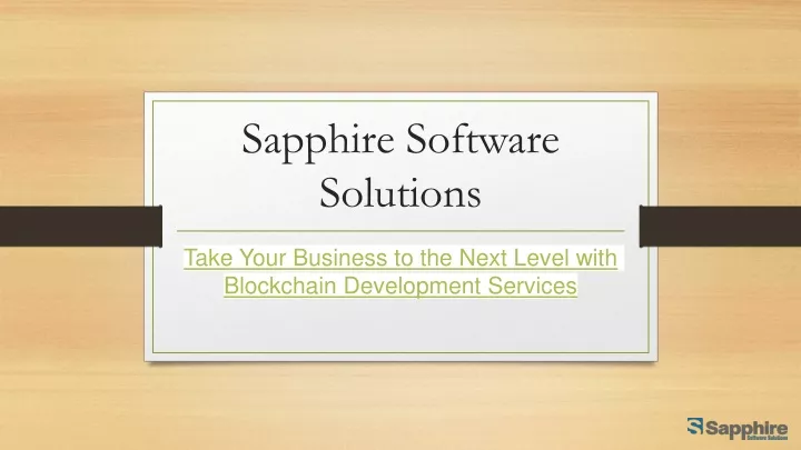 sapphire software solutions