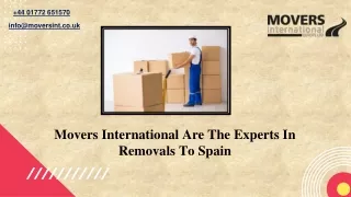 Movers International Are The Experts In Removals To Spain