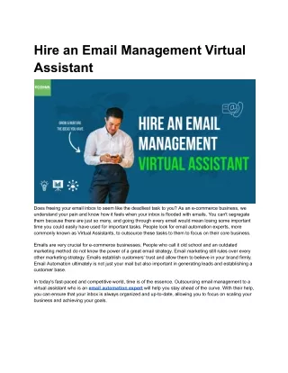 hire an email management virtual assistant