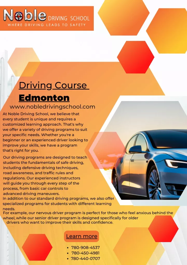 driving course edmonton www nobledrivingschool com