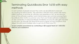 terminating quickbooks error 1618 with easy methods