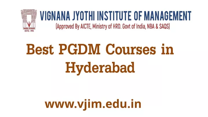 best pgdm courses in hyderabad