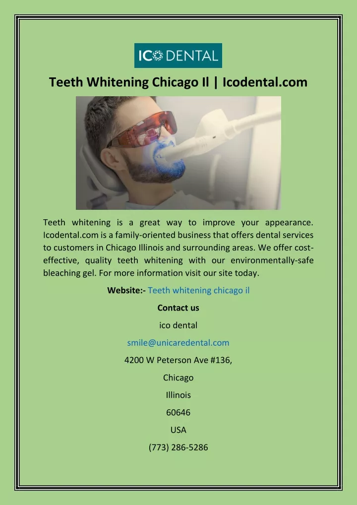 teeth whitening chicago il icodental com