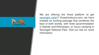 Serengeti Safari  Vivaafricatours.com