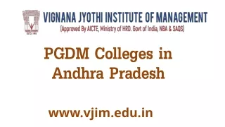 PGDM Colleges in Andhra Pradesh - Vjim.edu.in