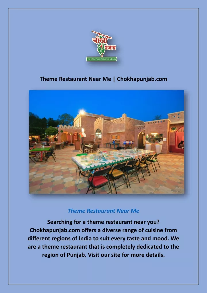 theme restaurant near me chokhapunjab com