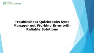 troubleshoot quickbooks sync manager not working