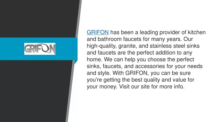 grifon has been a leading provider of kitchen