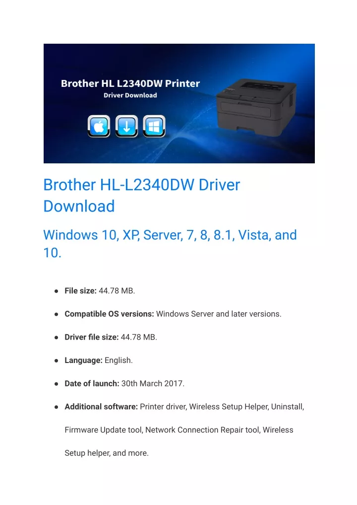brother hl l2340dw driver download