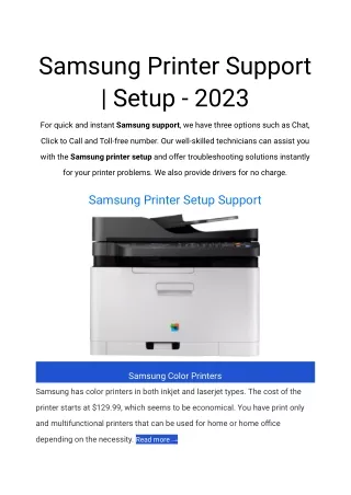 Samsung Printer Support _ Setup - 2023