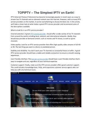 topiptv the simplest iptv on earth