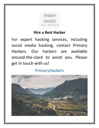 Hire a Best Hacker
