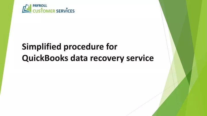 simplified procedure for quickbooks data recovery