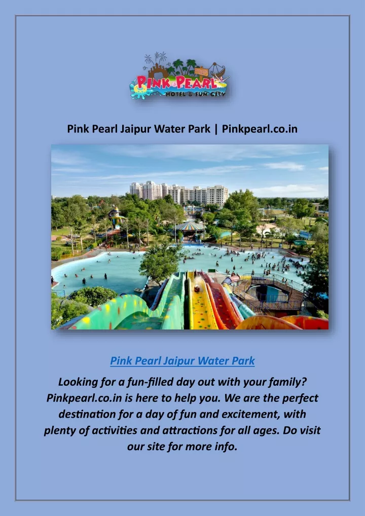 pink pearl jaipur water park pinkpearl co in