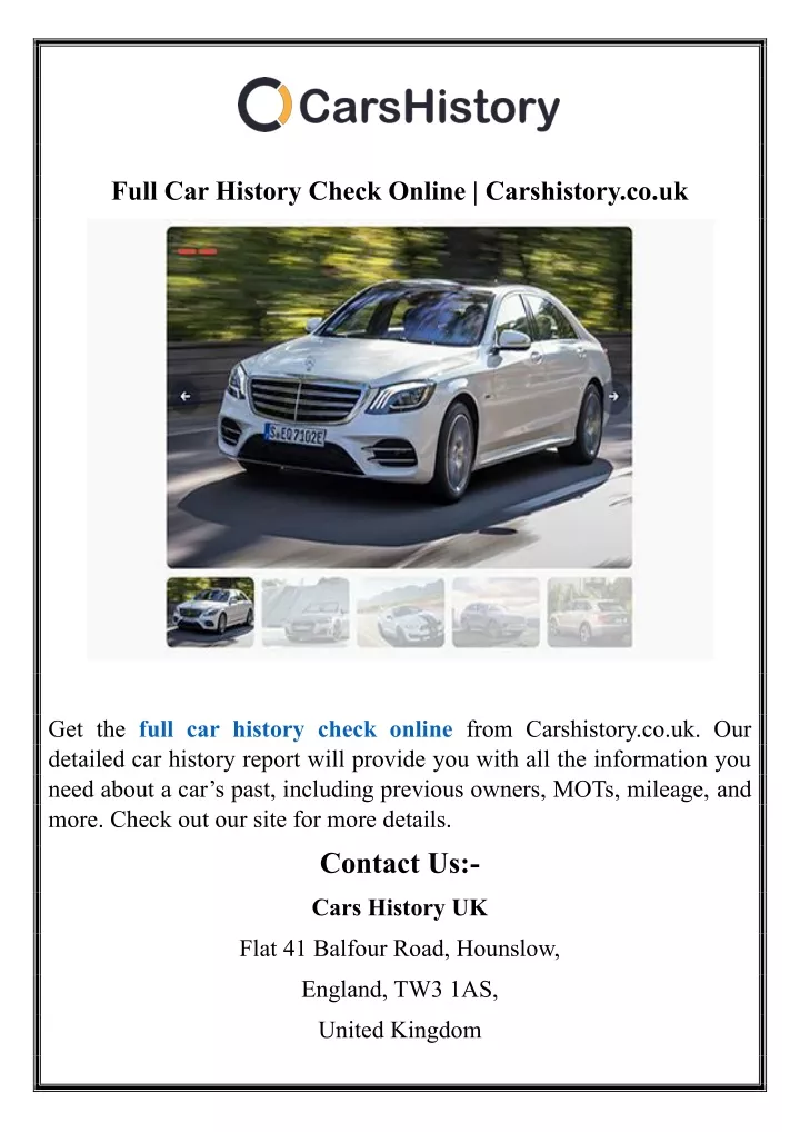 full car history check online carshistory co uk