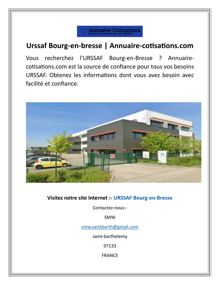 urssaf bourg en bresse annuaire cotisations com