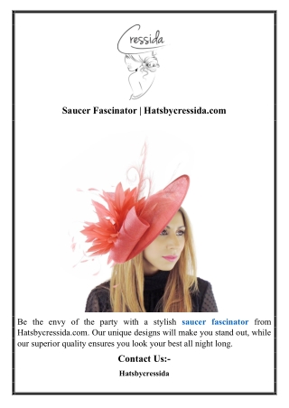 saucer fascinator hatsbycressida com