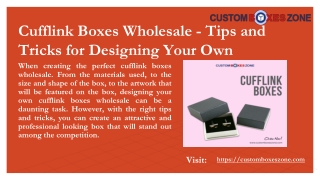 Cufflink Boxes Wholesale